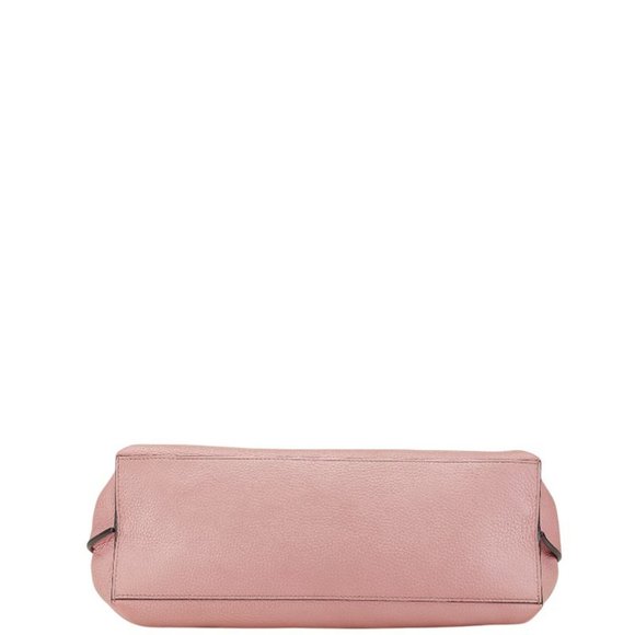 GUCCI Pink Leather Bamboo Shoulder Bag - Picture 3 of 15